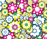 Abstract cartoonized flowers